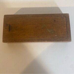 Vintage Dove Tail Wooden Tool Box With Slide Lid 
Size 2.5”x6”